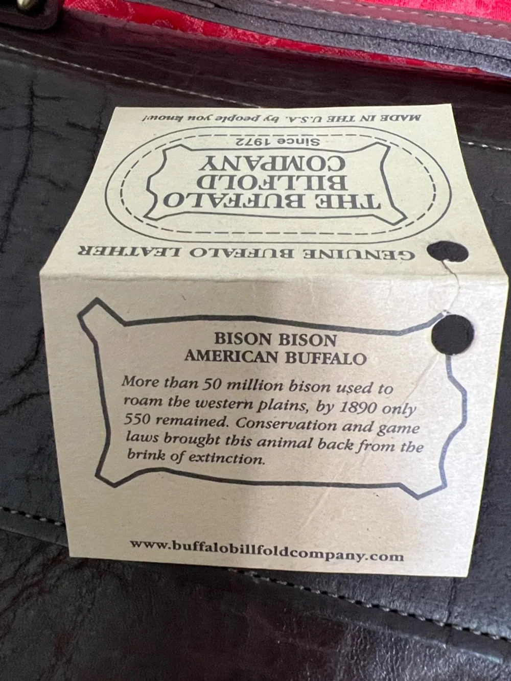 Buffalo Billfold Company 1920s Attache Briefcase American Bison Leather USA Made